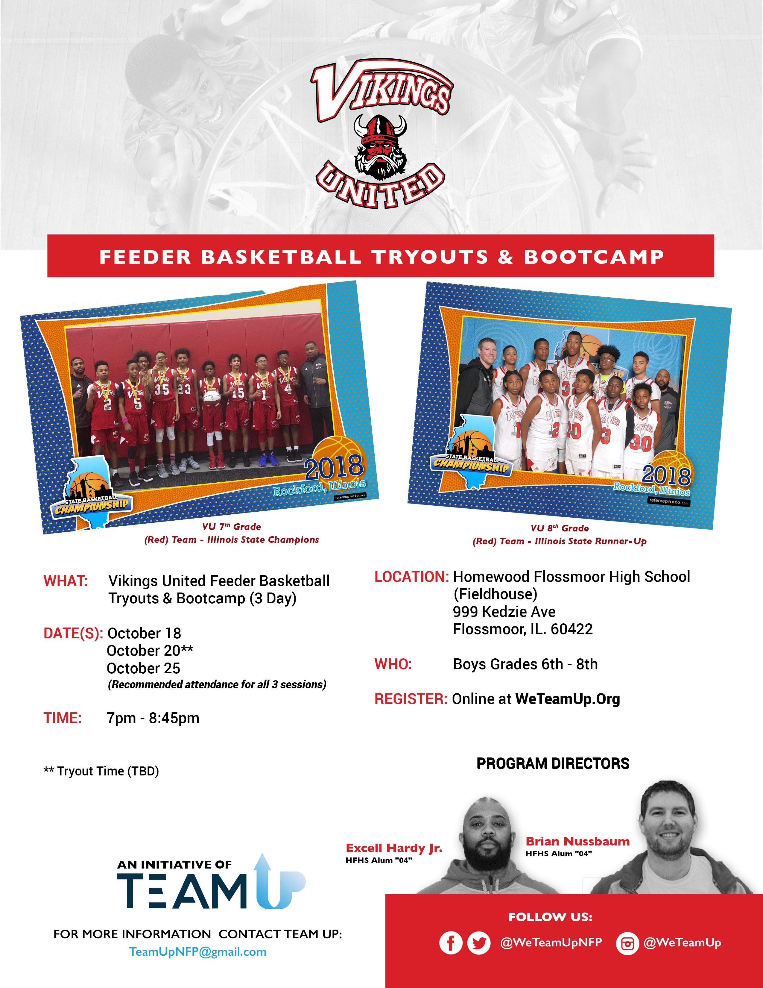 2018 Vikings United Feeder Basketball Tryouts Weteamup Org